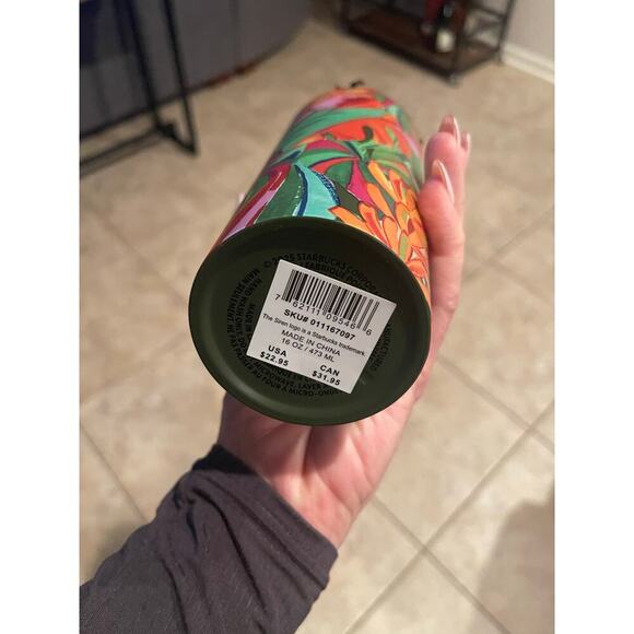 Starbucks + FARM Rio Board Leaves 16oz Stainless Steal Tumbler - Picture 4 of 5